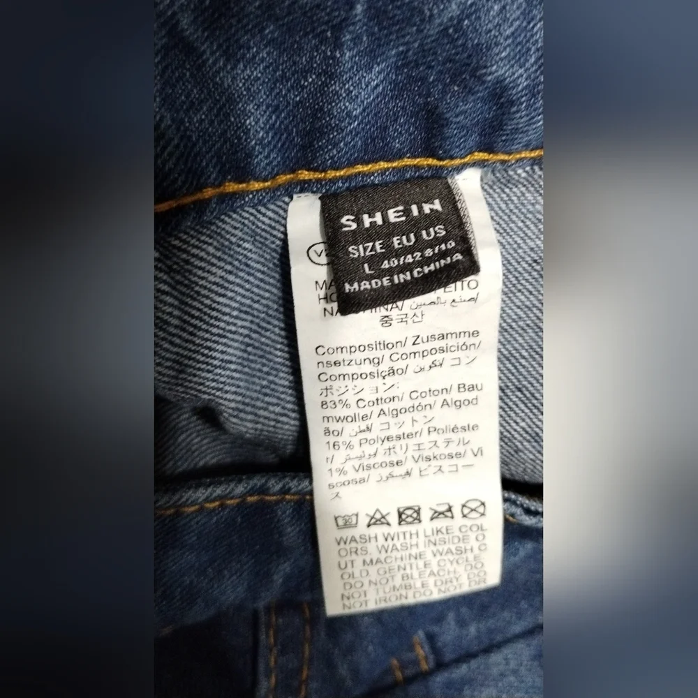 SHEIN Cargo Jeans Women's Largue Blue